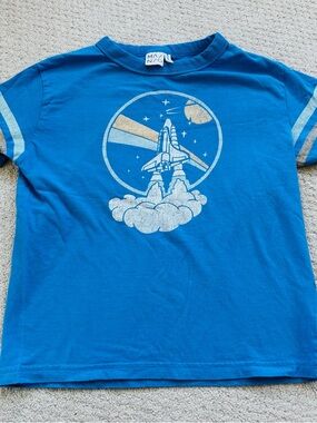 Mainio Kids Blue Space Shuttle Graphic Tee